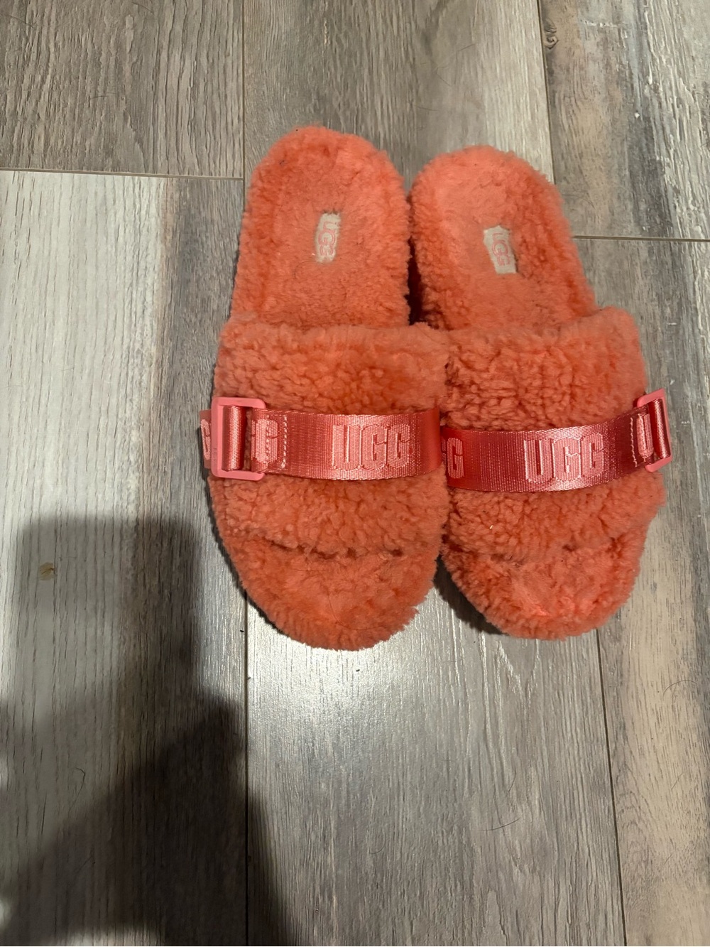 UGG Coral Fluff Slide Shearling Sandals